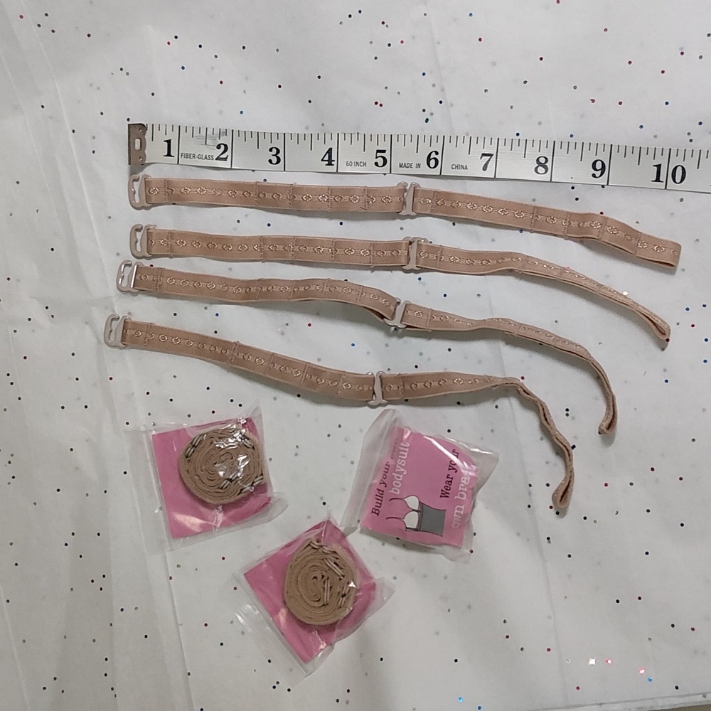 NWT 2 Sets Slim Cognito Spanx Bodysuit Replacement Straps 8x Pieces - Picture 4 of 7